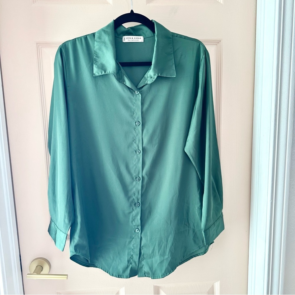 Green Jon and Anna button up